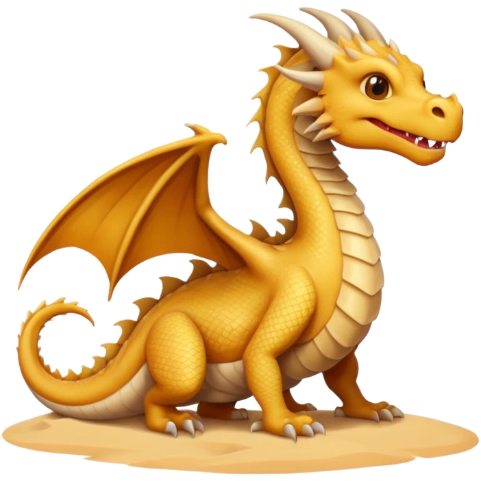 Dragon sandy color in the desert emoji