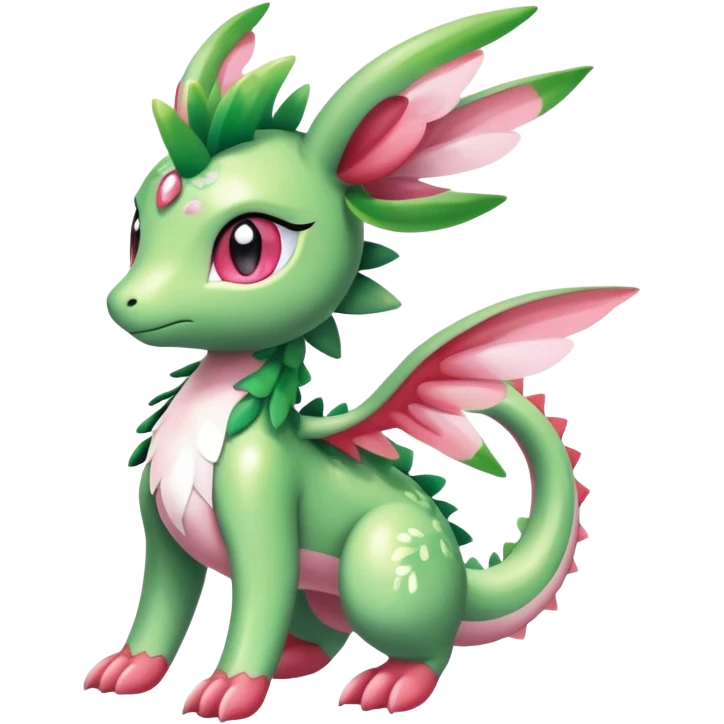 Shiny Exotic Cute Majestic Ethereal Sparkly Flygon-Sylveon-Shaymin-Meganium-Hybrid-Creature emoji