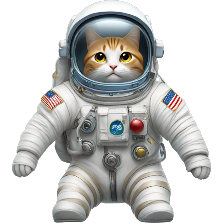 Un chat astronaute en train de pisser dans l’espace  emoji