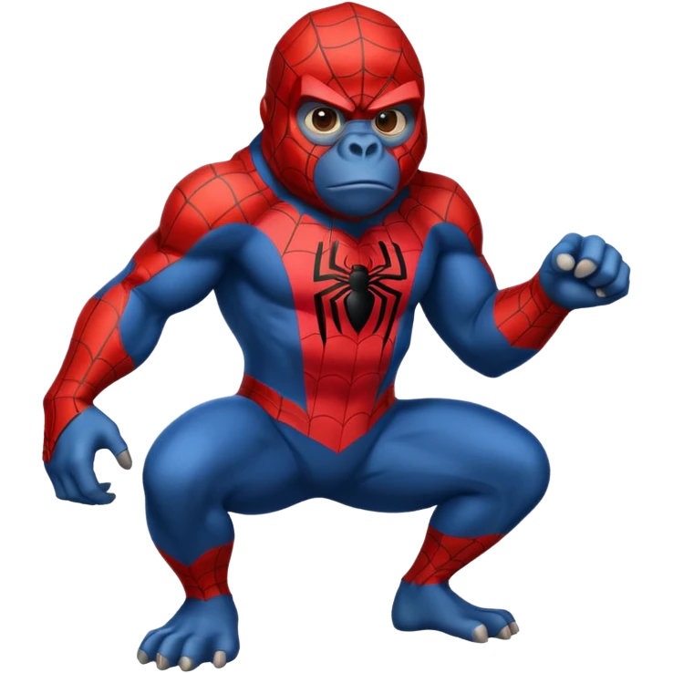 Gorilla wearing Spiderman suits emoji