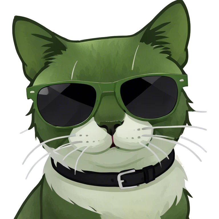Cat with sunglasses emoji
