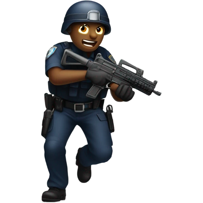 Police Officer breaching door emoji