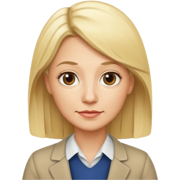 a 40 year old teacher with blonde hair emoji