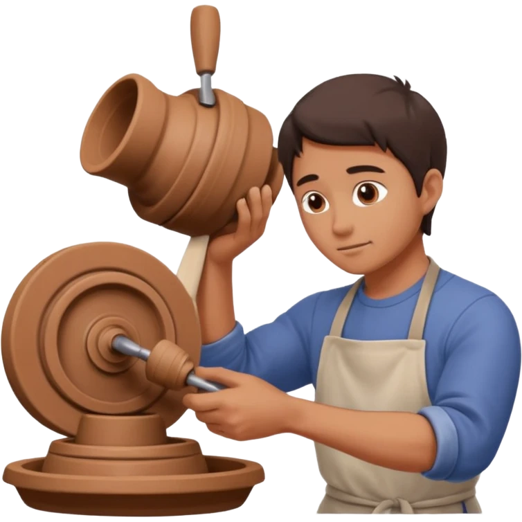 Pottery Wheel Artist man  emoji