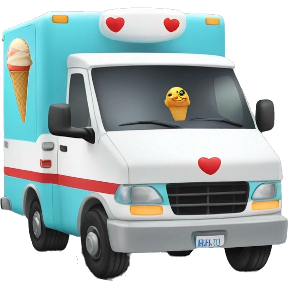 Ice cream on ambulance emoji