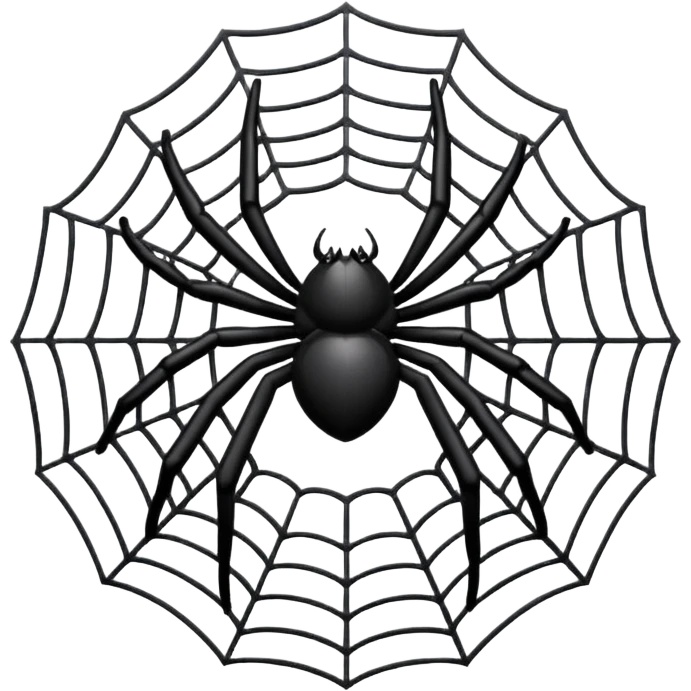 black spider web emoji