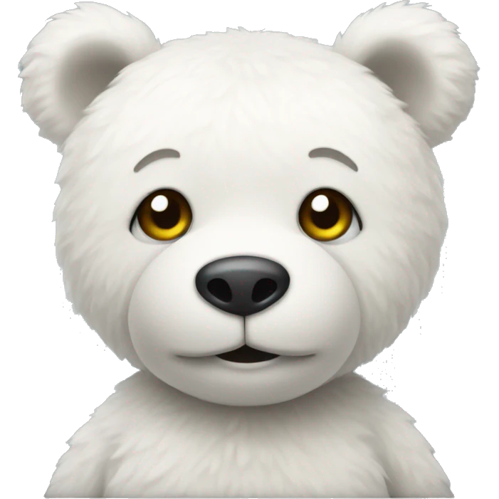 White teddy bear  emoji