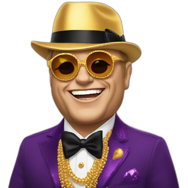 elton john mardi gras emoji