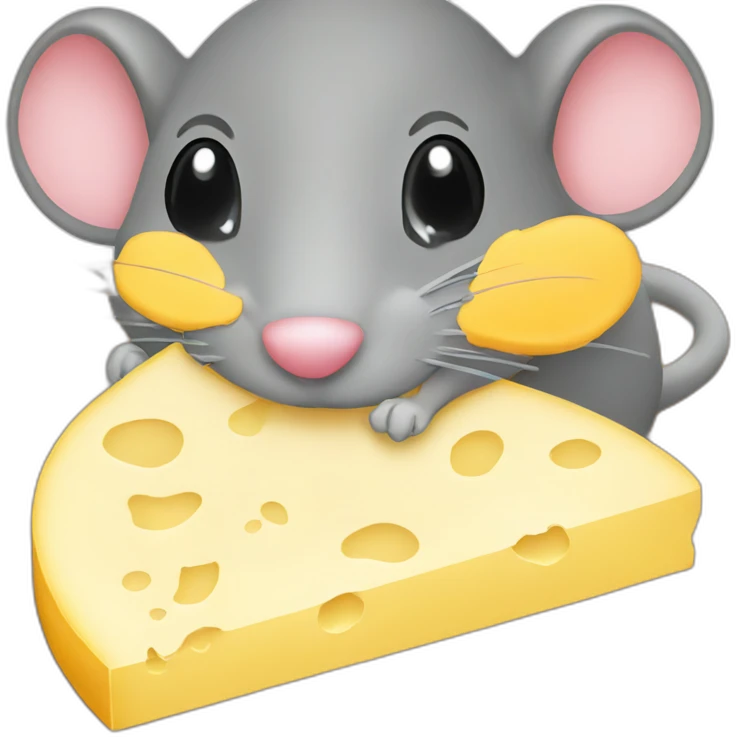 Mouse eat cheese emoji