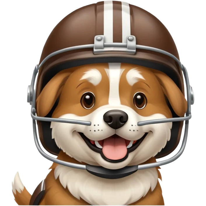 Dog with a football helmet  emoji