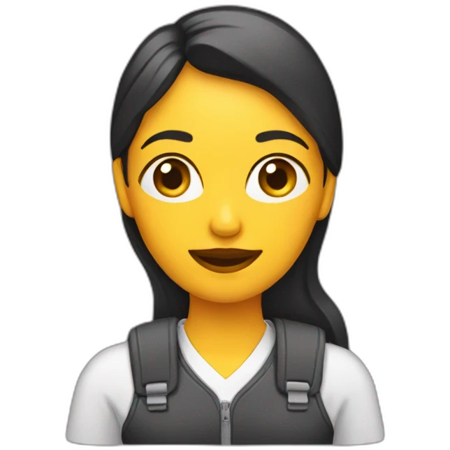mujer con portatil emoji