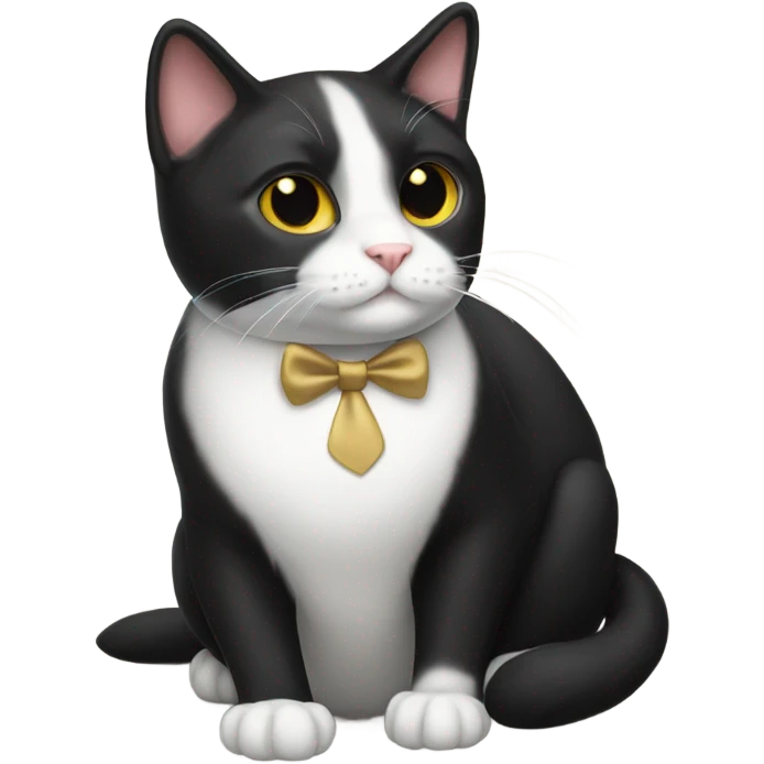 Tuxedo cat emoji