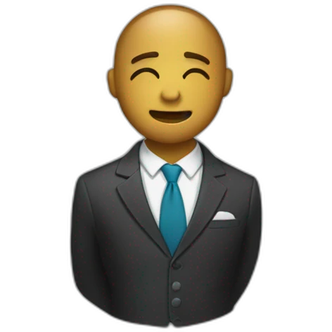 plain coin wearing suit emoji