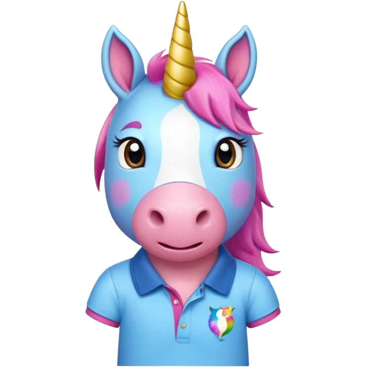 Funny preppy unicorn  emoji