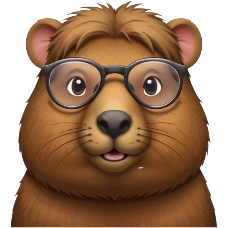 Capibara con lentes emoji