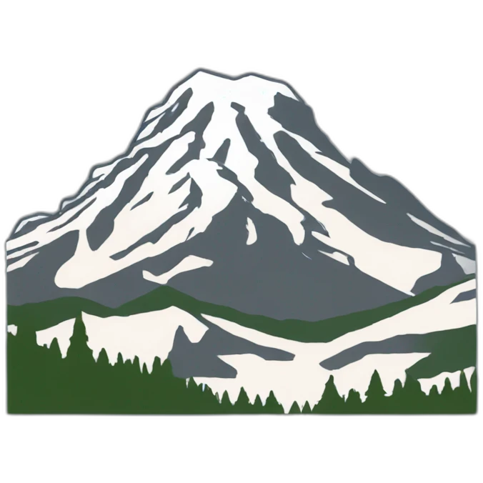 Mountain, Mount rainier, logo, icon emoji