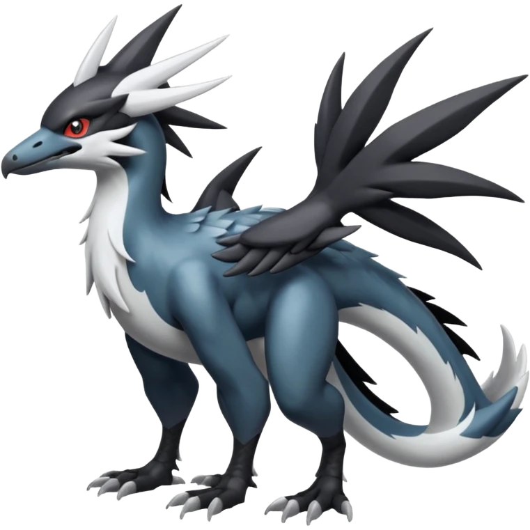 Shiny Nargacuga-Silvally-Fakémon-hybrid-creature (full body)  emoji