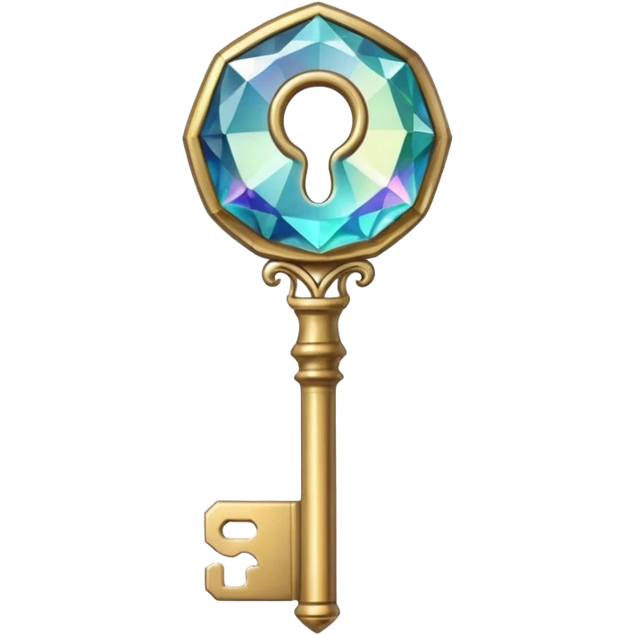 gemstone key unlocking a keyhole emoji