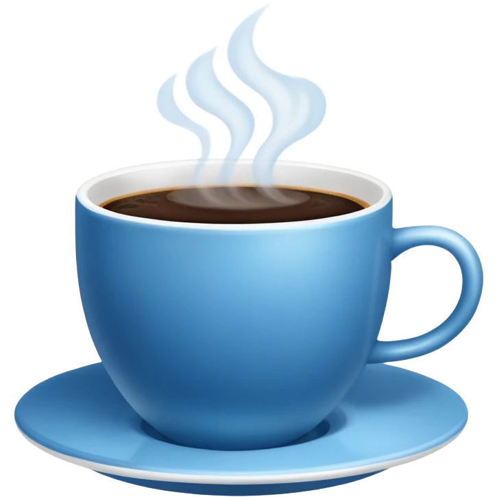 aesthetic coffee in blue cup emoji