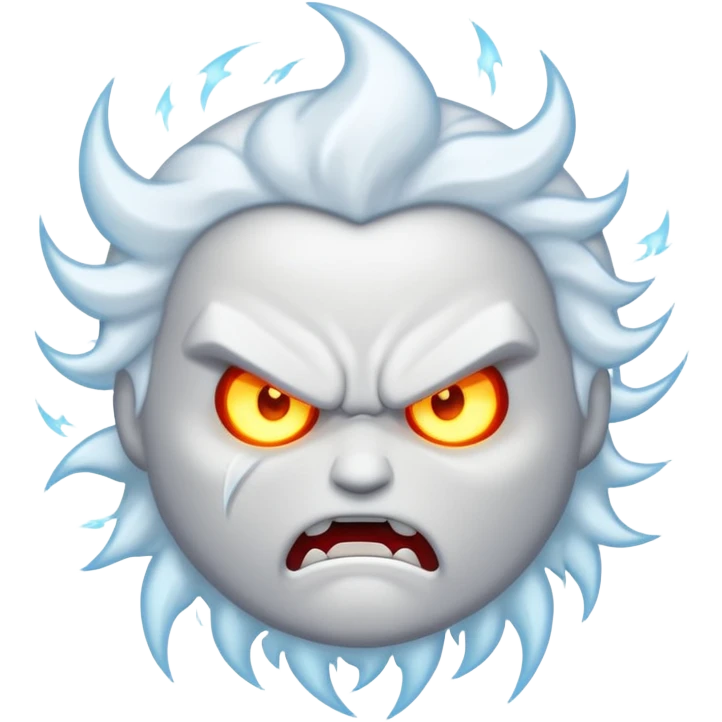 White Thunder - Very Angry - Completely White/Shades of White - Big emoji