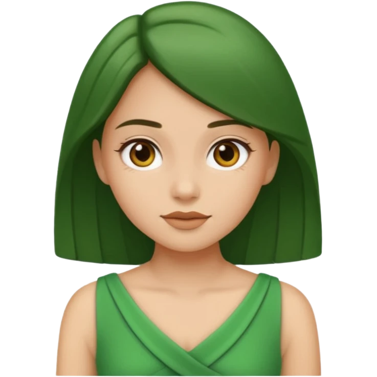 girl in green dress emoji