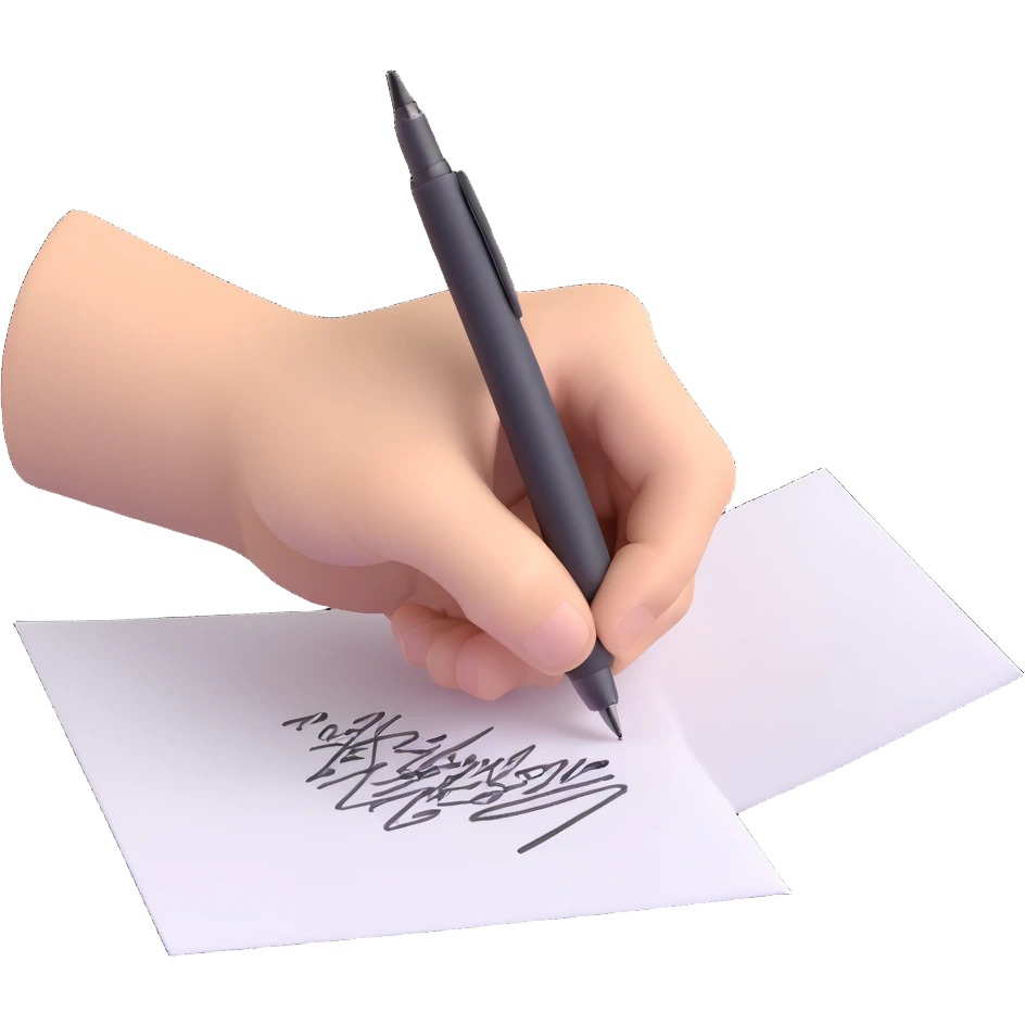A hand holding a pen, aggressively scribbling on a piece of paper. The pen is clearly visible. The paper is filled with random black scribbles, so dense that most of it looks nearly black emoji