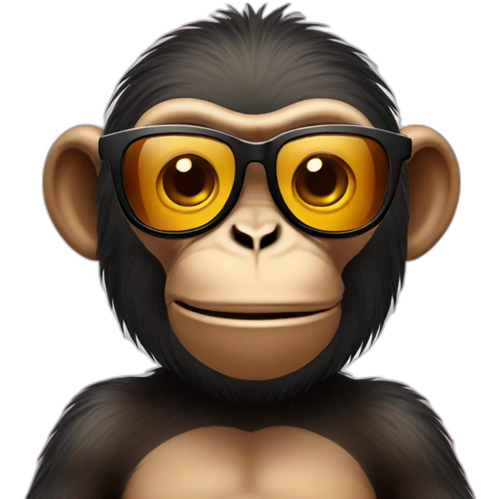 Monkey that makes a middle finger with sunglasses emoji
