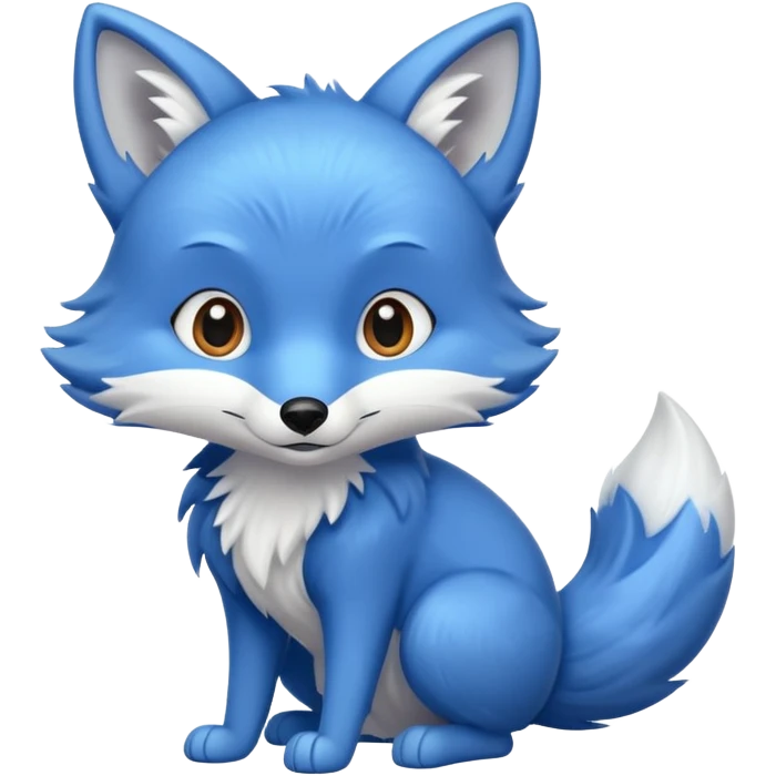 Blue fox emoji