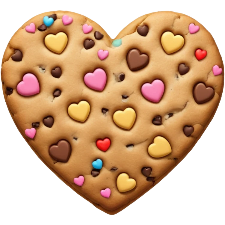 chocolate chip cookie heart emoji
