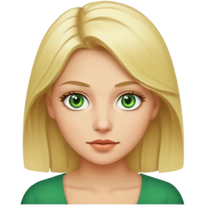Blonde with green eyes emoji