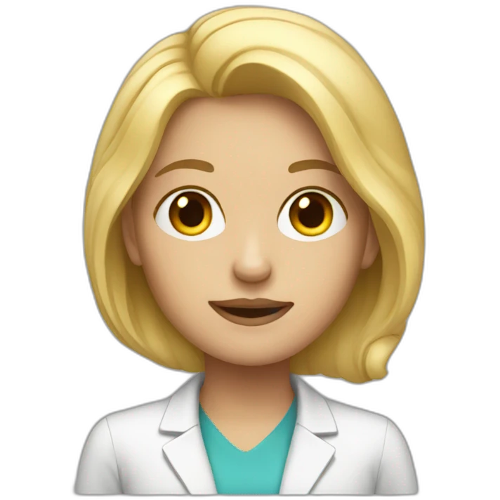 girl psychologist with blond hair emoji
