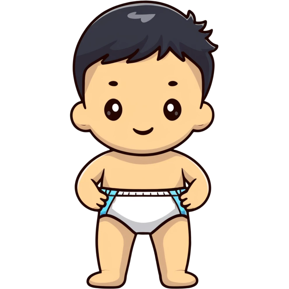 boy wearing a diaper emoji