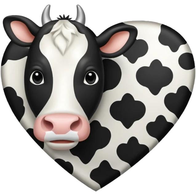 Cow print heart  emoji