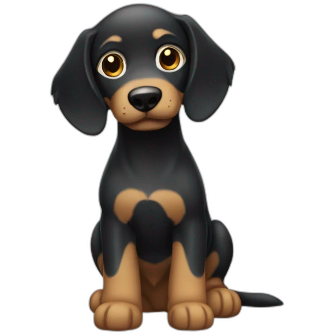 Perro de agua negro emoji