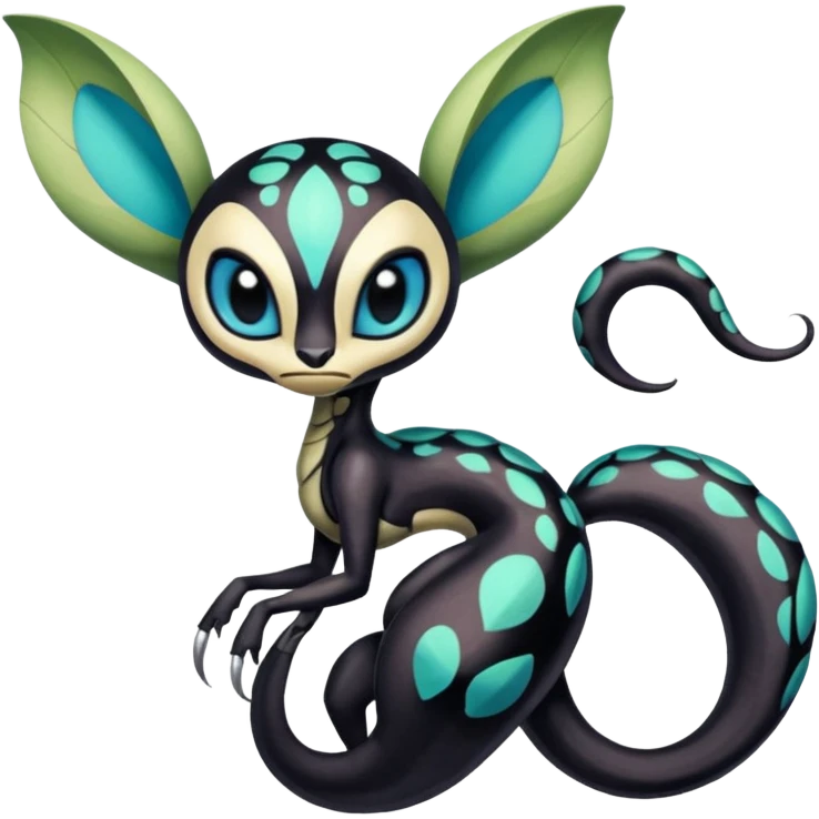 Colorful Realistic Exotic Meloetta-Venom-Stitch-Fakémon-creature-hybrid emoji