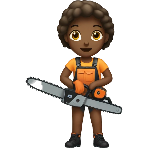 girl with a chainsaw   emoji