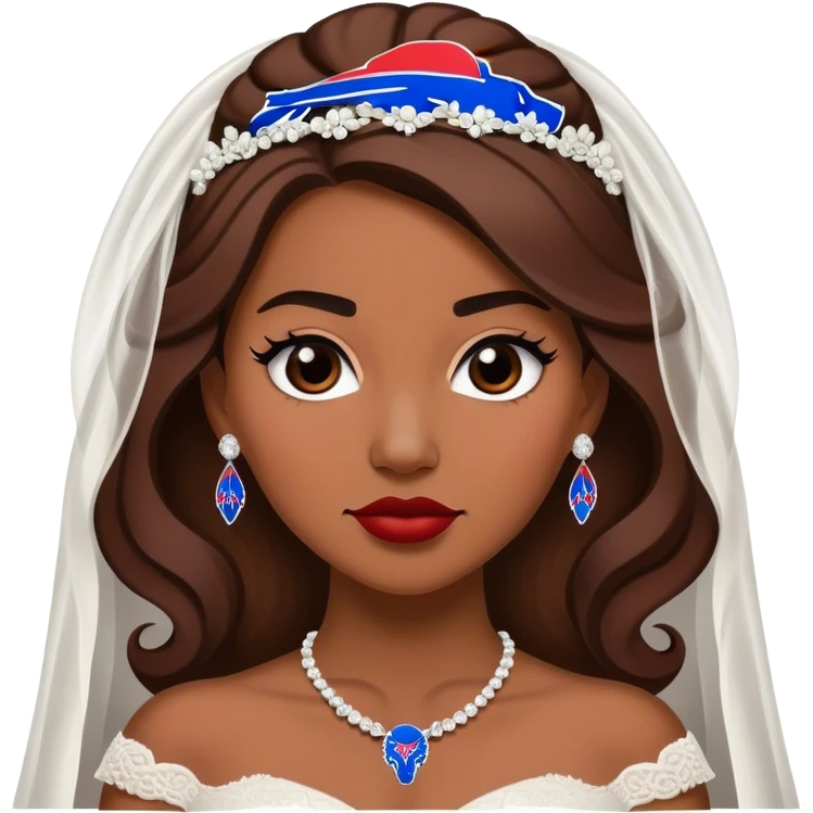 Bride who is a major buffalo bills  emoji