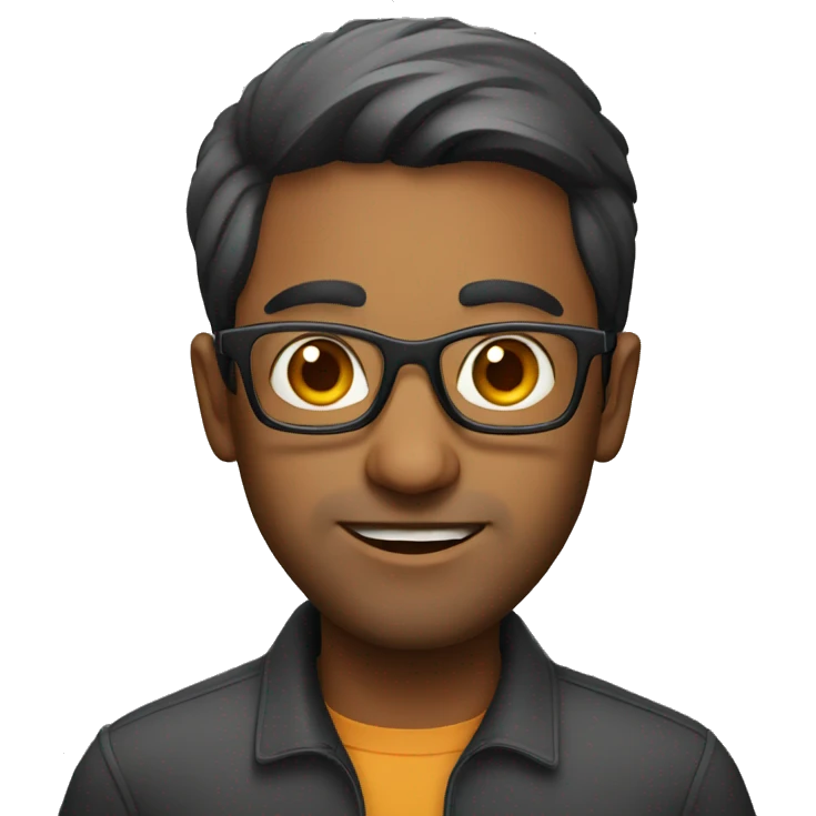 Indian Guy with glasses and laptop emoji