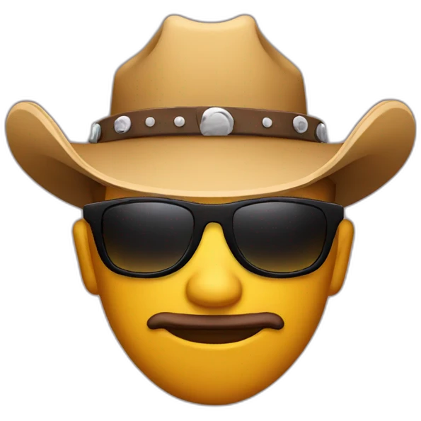 cowboy emoji with sunglasses emoji