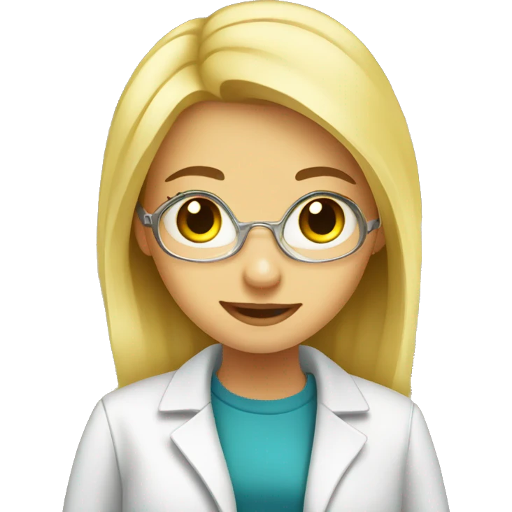 Blond Girl in Chemistry Lab  emoji