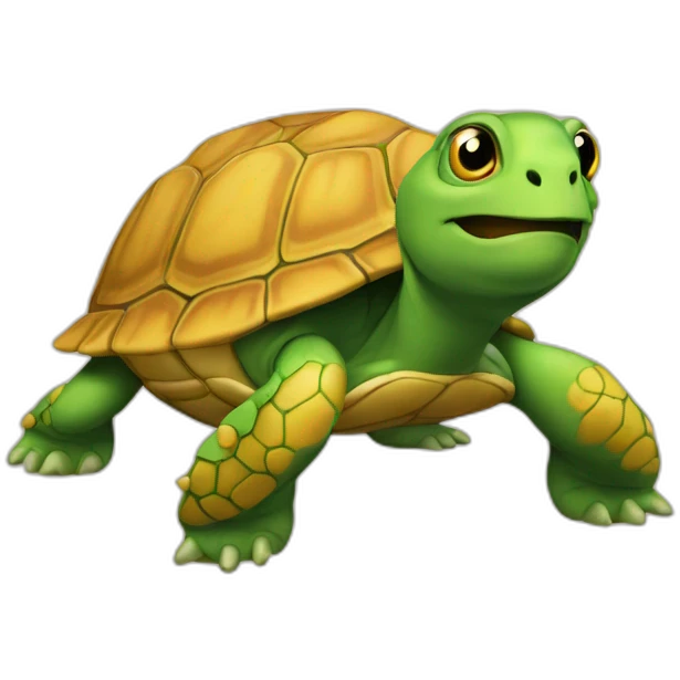 Tortue sur chat emoji