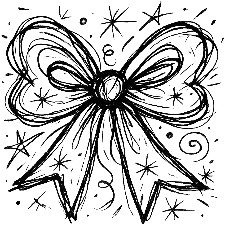 white gothic bow emoji