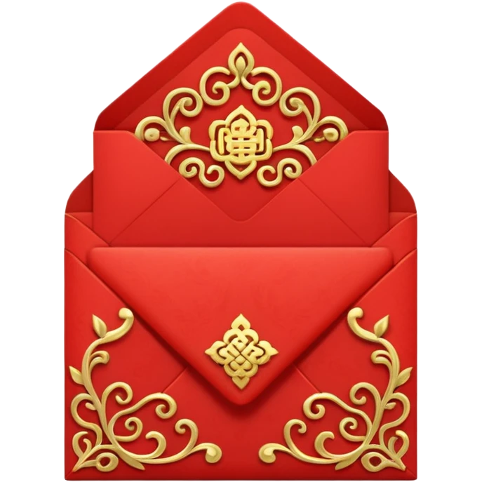 chinese new year red envelope standing view emoji