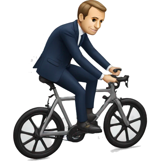 macron sur un velo emoji
