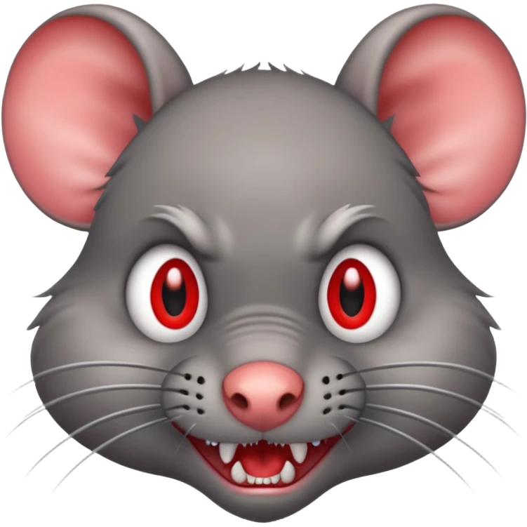 angry face on a rat  emoji