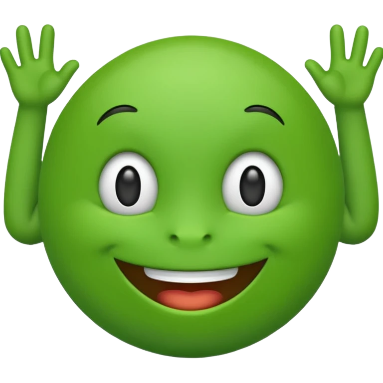 green emoji with limbs emoji