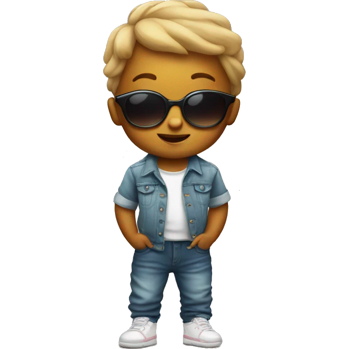 Cute baby with shades emoji