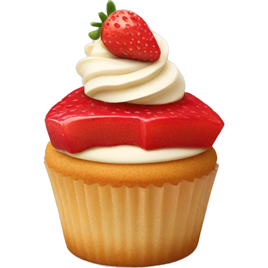 strawberry cheesecake cupcake emoji