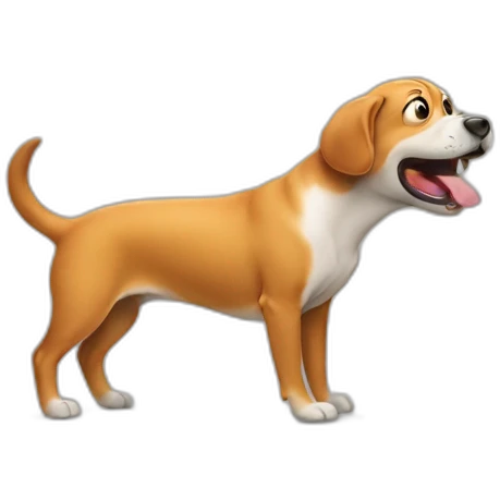 A dog farting emoji