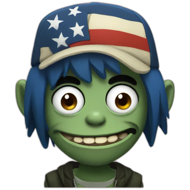 Gorillaz 2-D character emoji